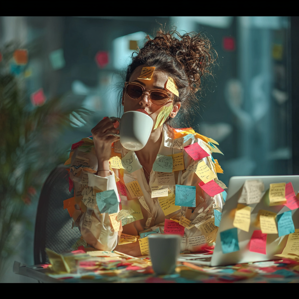 忙しくタスクに追われている様子